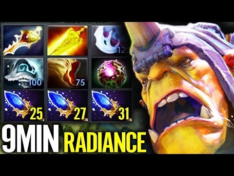 WTF 9 MIN Radiance !! - Fastest Alchemist farm Dota 2 Insane Farm