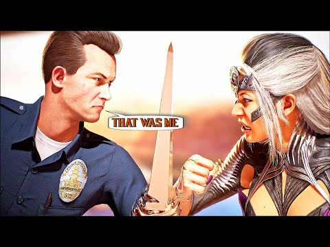 T1000 mimics Kitana's voice when talking with Sindel