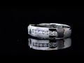 Wide Shank Round Channel Diamond Engagement Ring or Men's Band