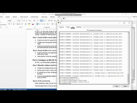 Lab 3.6.2 Implement VLAN's and Trunking