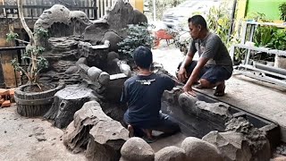 Download lagu cara membuat relief tebing air terjun dan cambernya mp3