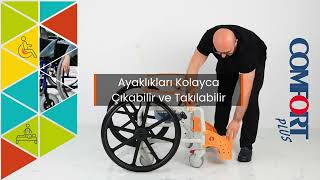 Comfort Plus DM-8088D Soft Turuncu Banyo ve Tuvalet Tekerlekli Sandalye