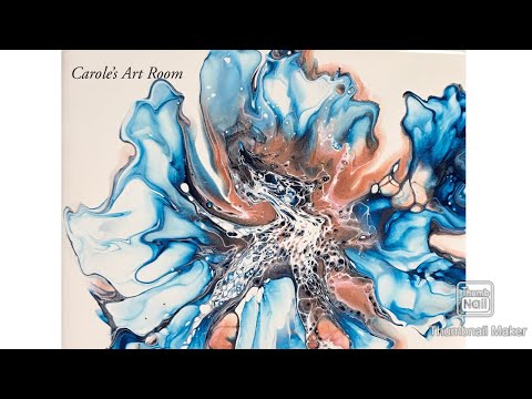 (403) Bloom Flower Air Swipe Acrylic Pouring/Fluid Art