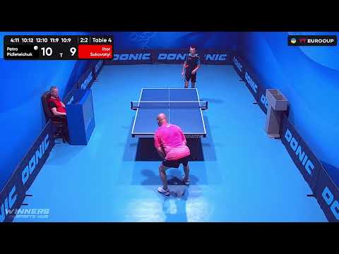 11:10 Petro Pidleteichuk - Ihor Sukovatyi 29.08.2023 TT Euro.Cup Ukraine Master. TABLE 4