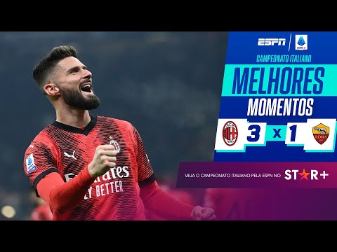 Gols e lances de Milan x Roma