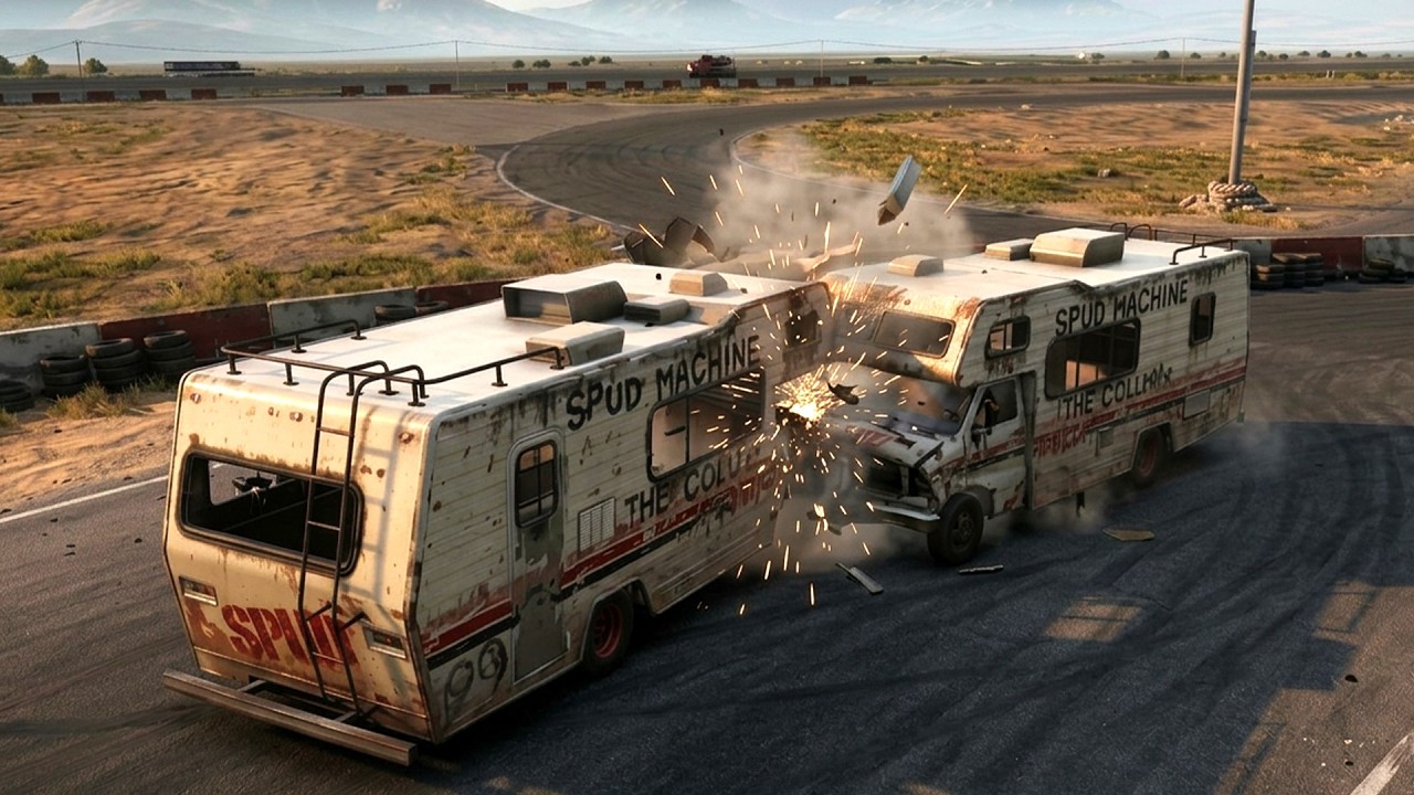 BOTEI OS MOTORHOMES PRA BATER DE FRENTE! - Wreckfest 2 Carreira #4