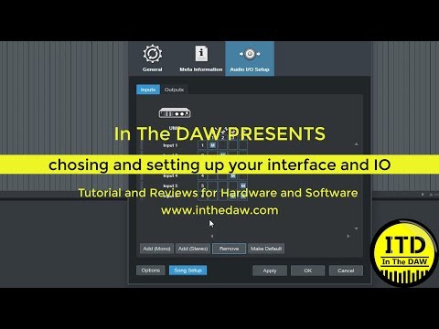 Selecting a interface and setting up your IO in Studio One 4