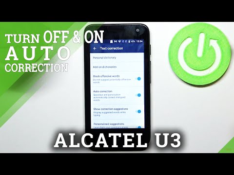 How to Enable Autocorrection on ALCATEL U3 – Activate Text Correction Options