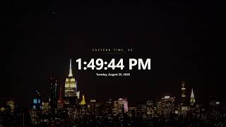 🔴 LIVE Eastern Time Clock | Current Time in EST/EDT | What time is it now