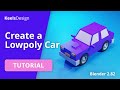 Blender 3D Easy Lowpoly Car Beginners Tutorial
