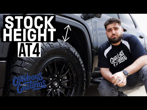 WHAT SIZE tire can you fit on STOCK HEIGHT AT4? | Cowboys Insights