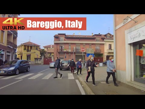 Walking tour in Bareggio, Pandemic tour | City walking explorations in 4K Display, 2021
