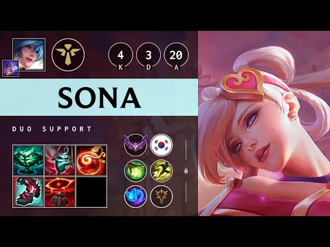 Sona Support vs Karma - KR Master Patch 25.16