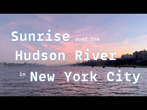 Sun rising over the Hudson River in New York City, 2023.12.15 thumbnail