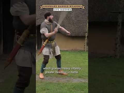 How did Legionaries use ranged weapons? (Pila and Slings) #shorts #history #rome
