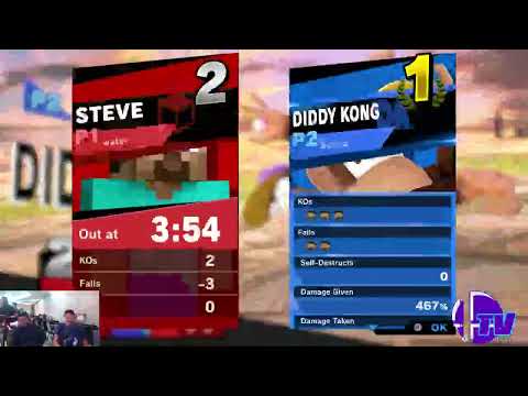 MSM.ZERO 10 Losers Round 3 - Scout (Steve) Vs. Dalma (Diddy Kong) - SSBU Tournament