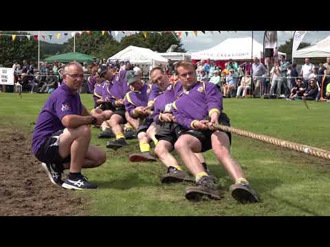Scottish National outdoor Tug o' War Championship held during the 2019 Stonehaven Highland Games