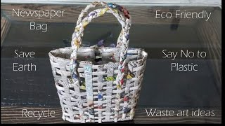 Best Out of Waste/waste material  Paper bag making at home very easy/ earthday craft