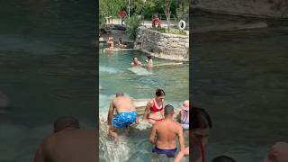 ☀️Magic Of The Swimming Pool Pamukkale Turkey -Hot Day? #swimming #pamukkale #cleopatra