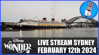 Disney Wonder Sydney Harbour Entrance  Live Stream February 12 2024