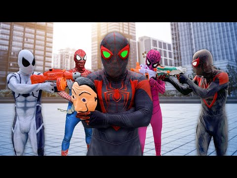 PRO 5 SPIDER-MAN team #2 | Rescue VENOM From BAD-HERO and JOKER ! ( Action, Funny, Real Life)