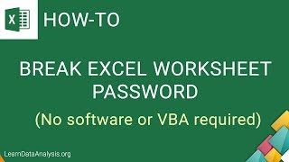 How to Break Excel WORKSHEET Password Without VBA and 3rd Party Software