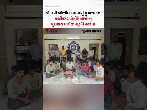 ખેતરની ઓરડીમાં ધમધમતું જુગારધામ! ગાંધીનગર પોલીસે લાખોના મુદ્દામાલ સાથે 21 શકુનિ પકડ્યા ખેતરની ઓરડીમાં ધમધમતું જુગારધામ! ગાંધીનગર પોલીસે લાખોના મુદ્દામાલ સાથે 21 શકુનિ પકડ્યા