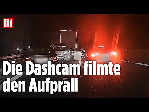 Lebensgefahr auf der A73 – Auto kracht in Unfallstelle auf der Autobahn