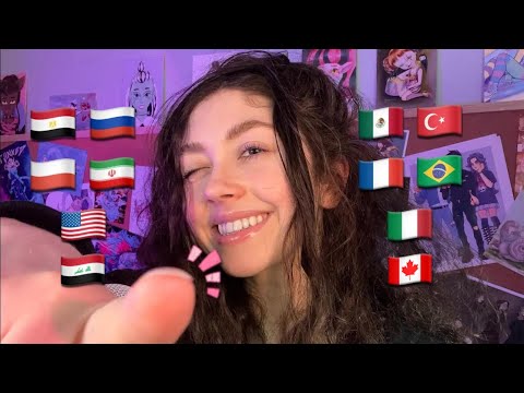 ASMR | Trigger Words in 10 Different Languages ( spanish, english, french, turkish, arabic + more! )