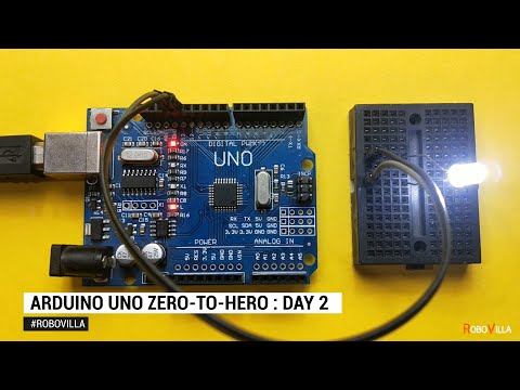 Day:2 | Arduino Blink LED | Arduino Uno Zero to Hero | RoboVilla Tutorial Project