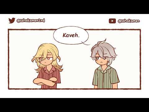 when kaveh try to ignore alhaitham (haikaveh) [GENSHIN IMPACT - COMIC MEME]
