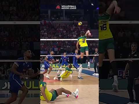 Dynamic duo: Bruno and Lucas in action 🔥 #epicvolleyball #volleyballworld #volleyball