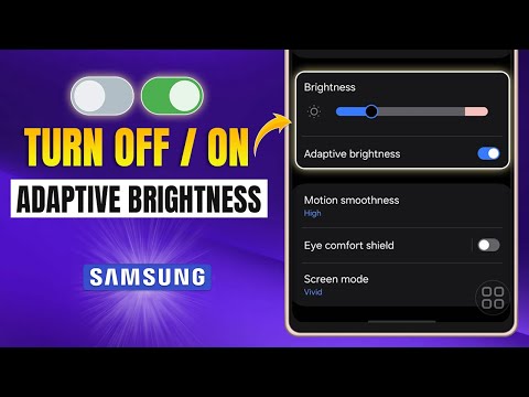 How to Turn Off or ON Adaptive Brightness on Samsung | Enable or Disable Adaptive Brightness