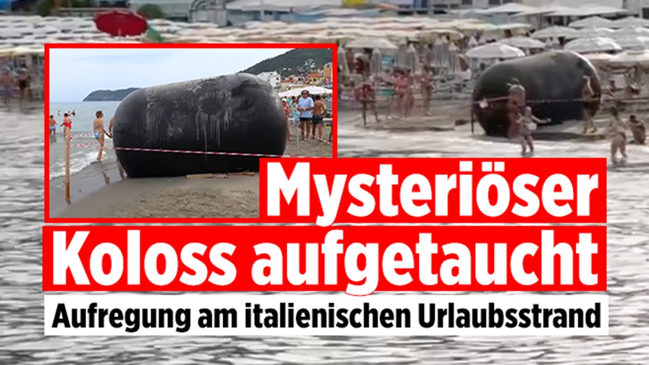 ITALIEN: Riesiger Zylinder liegt plötzlich am Badestrand!