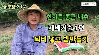 한아름 통큰 배추 무 재배기술 (1편) 배추밭 만들기 - 거름넣고 땅갈고