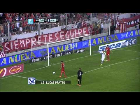 Gol de Pratto. Independiente 0 - Vélez 1. Fecha 3. Torneo Primera División 2014. FPT