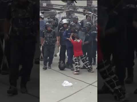 1 women army //Women fighting with police force //gen z protest nepal