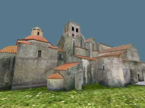 Digitalização 3D da Abadia de Saint-Michel de Cuxa, França
