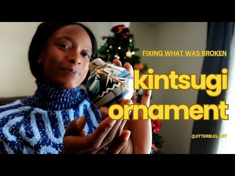 fixing my favorite ornament using kintsugi | 12 days of vlogmas day 1