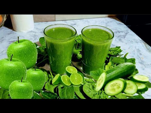 Licuado de manzana y pepino para bajar el colesterol y trigliceridos altos en solo dos semanas