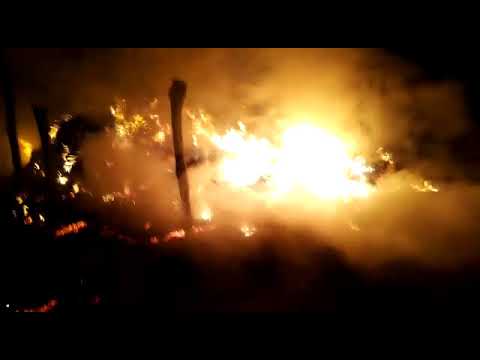 Incendiu fânărie, com Odobești, sat Tisa Silvestri, Bacău - 29 ian 2020