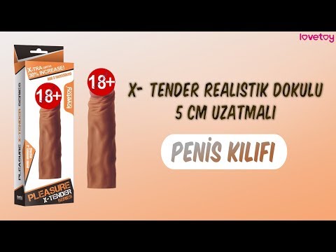 X- Tender Realistik Dokulu 5cm Uzatmalı Penis Kılıfı | Albenishop.com