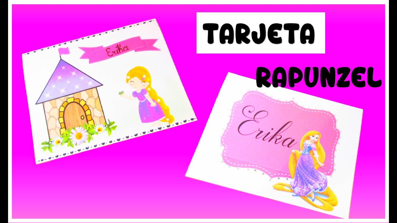 Tarjeta(invitación) de Rapunzel