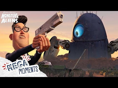 Alien Contact?! 😲👽😳 | Monsters Vs Aliens | Clip | Mega Moments