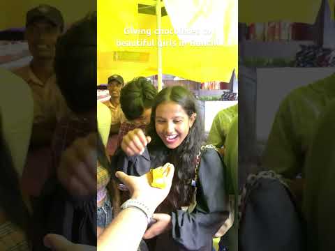 Giving chocolates to beautiful girls in Ranchi street #shortsfeed #shortsyoutube #shorts #minivlog