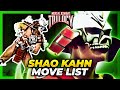 SHAO KAHN MOVE LIST Mortal Kombat Trilogy MKT