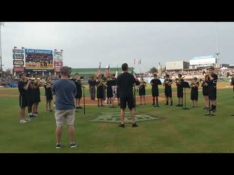 Trombone Choir Performs National Anthem at Round Rock Express 2019