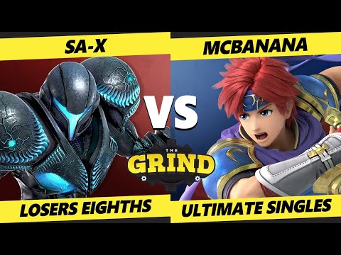 The Grind 147 Losers Top 8 - SA-X (Dark Samus) Vs. McBanana (Roy, Ike) Smash Ultimate - SSBU