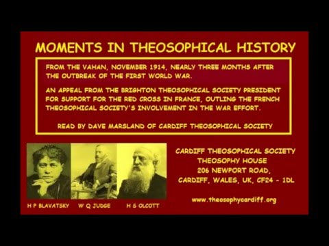 MOMENTS IN THEOSOPHICAL HISTORY - The French Theosophical Society and the war effort November 1914