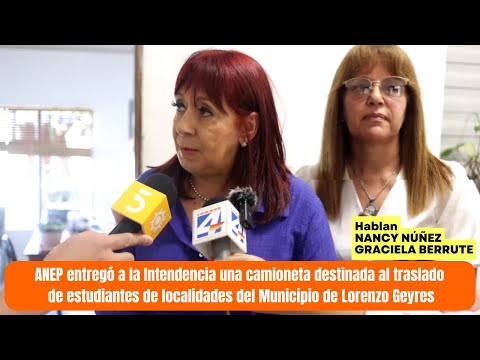 ANEP entregó  camioneta destinada al traslado de estudiantes de la zona de Lorenzo Geyres
